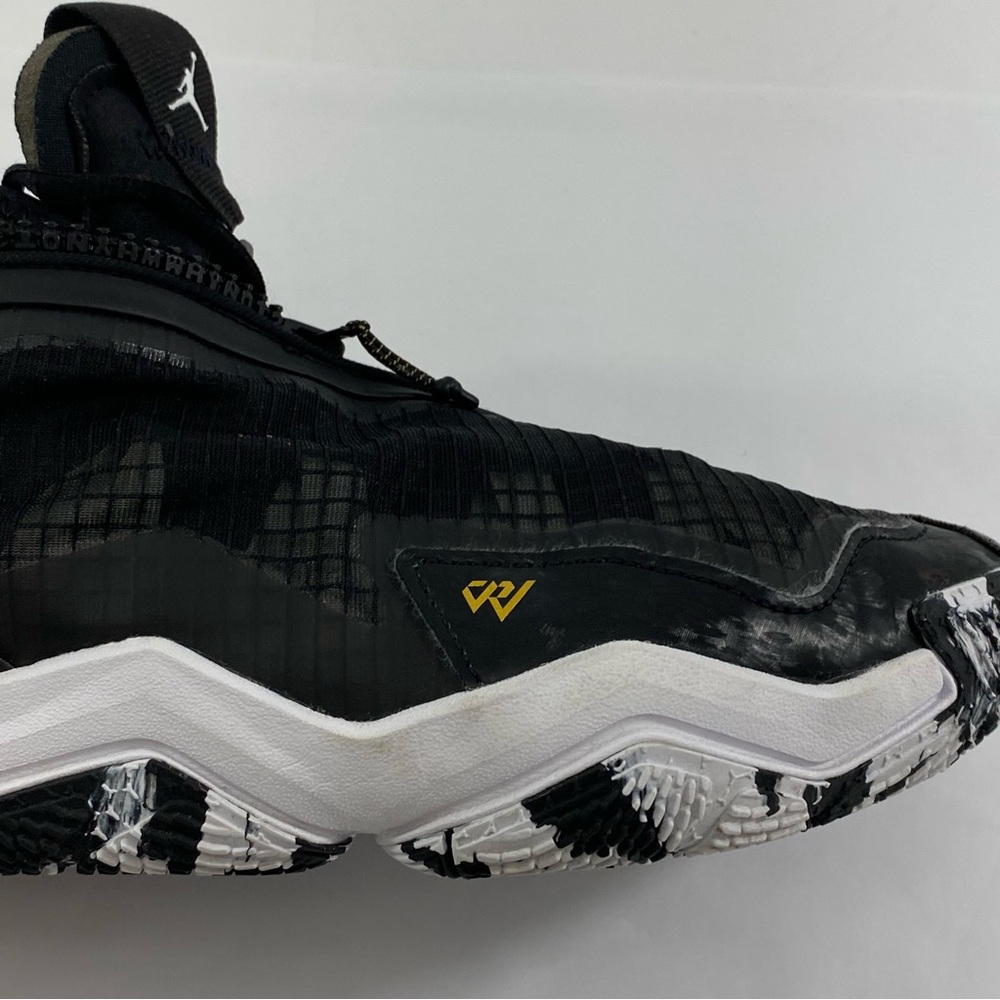 JORDAN Why Not Zero 0.6 Black Gold White Men’s 9 Basketball Sneakers DO7189-071 - Picture 13 of 16